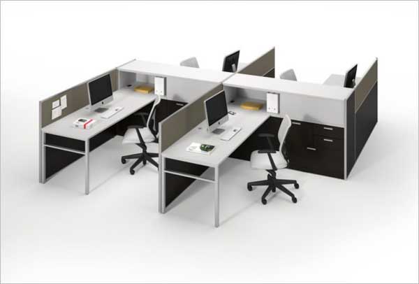 open office cubicles. threeh 4 pack open office cubicles